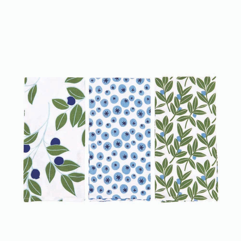 Blueberry Medley - Kitchen Towels - Set of 3 - Mellow Monkey