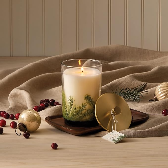 Thymes Frasier Fir Heritage Large Pine Needle Luminary - 16-oz - Mellow Monkey