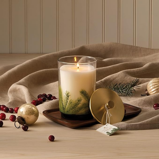 Thymes Frasier Fir Heritage Large Pine Needle Luminary - 16-oz - Mellow Monkey