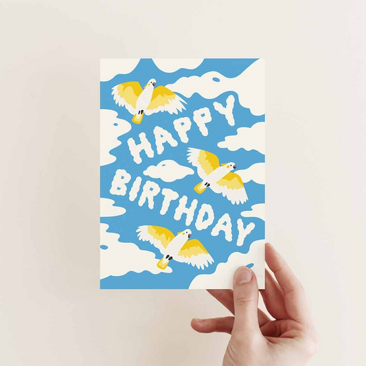 Cockatoos Birthday Greeting Card - Mellow Monkey