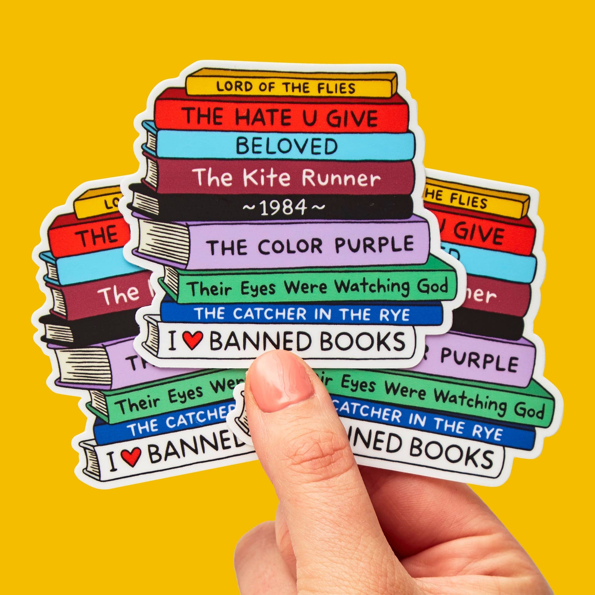 Banned Books Die Cut Sticker - Mellow Monkey