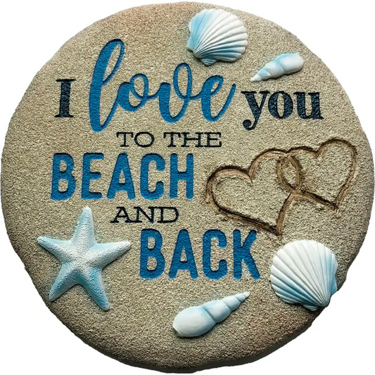 I Love You To The Beach and Back - Stepping Stone and Wall Plaque - Mellow Monkey