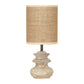 Bleached Mango Wood Table Lamp with Jute Shade - 13-1/2-in - Mellow Monkey