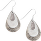Silver Forest Three Tiers With Open Space Earrings  NE-0501 - Mellow Monkey