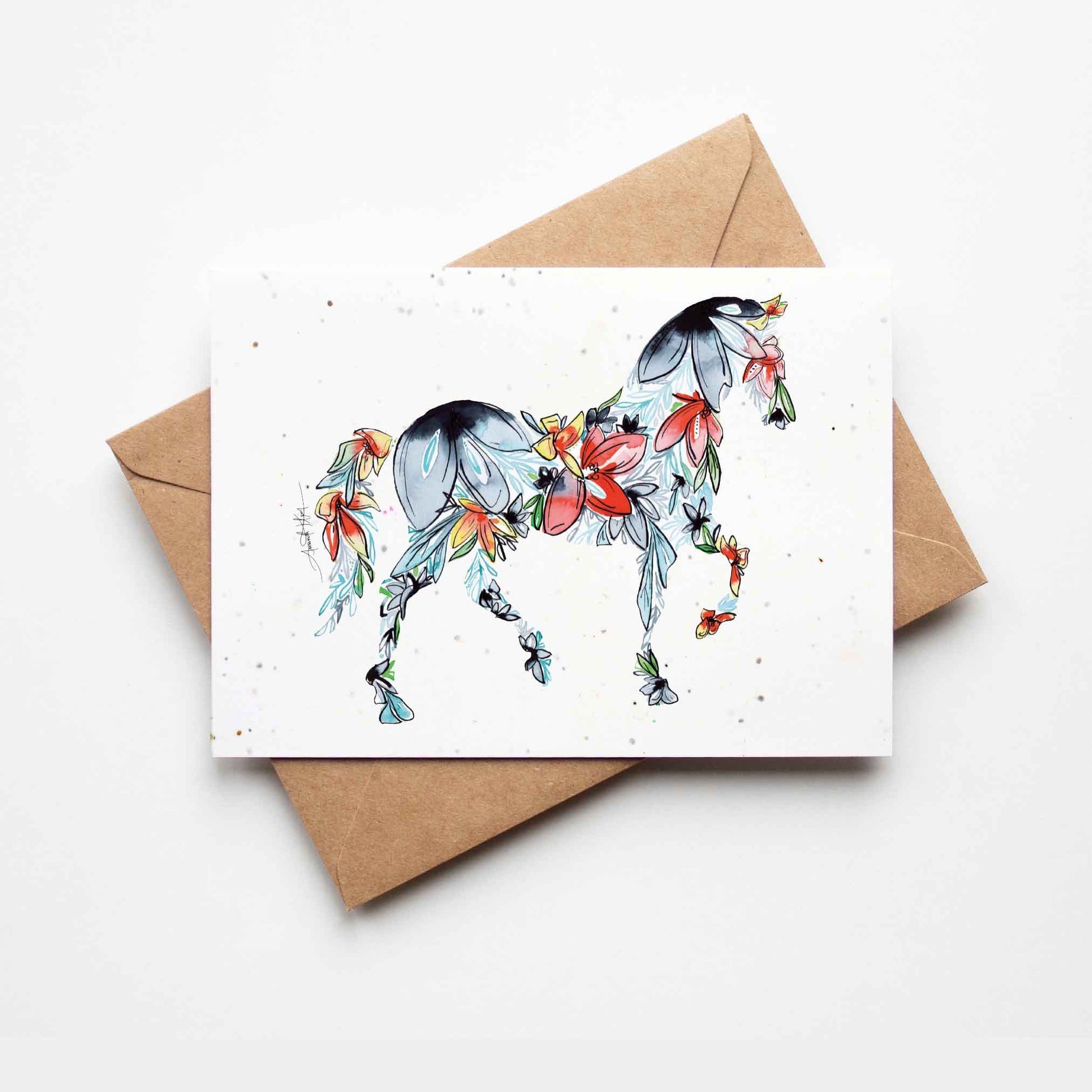 Horse Plantable Wildflowers Greeting Card - Mellow Monkey