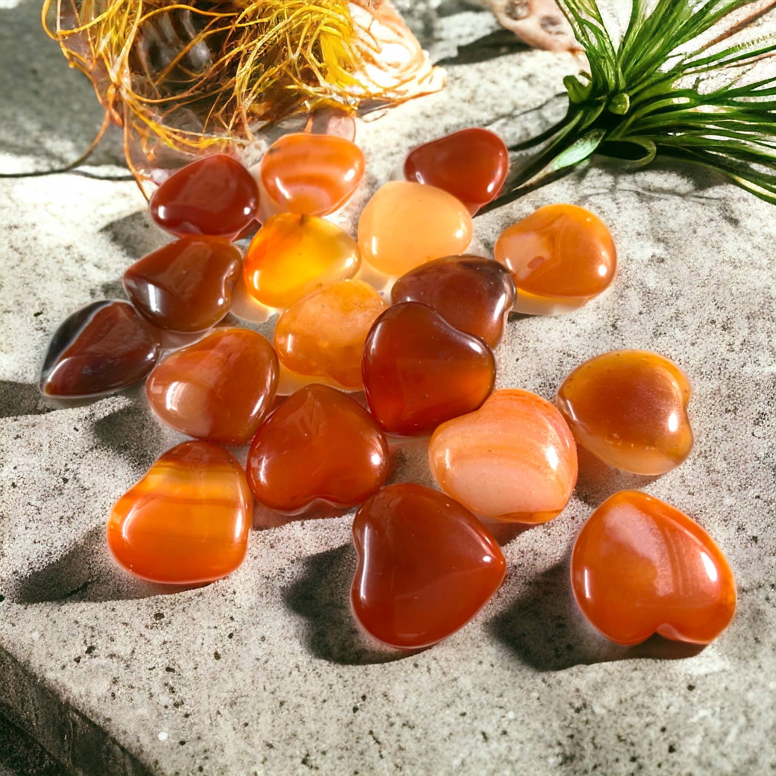 Red Carnelian Crystal Mini Heart - 1/2-in - Mellow Monkey