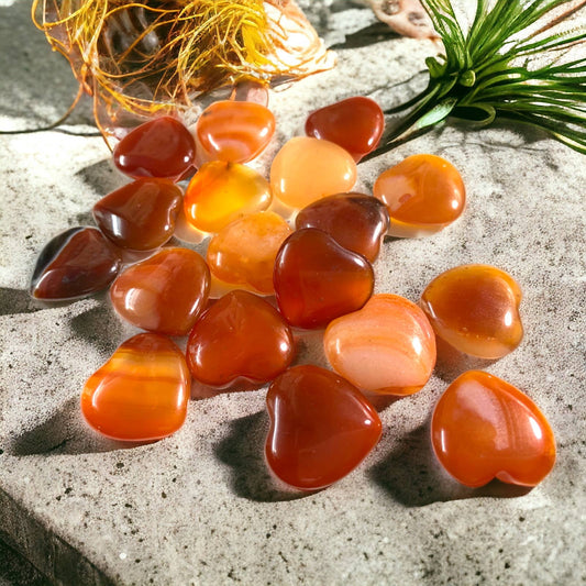 Red Carnelian Crystal Mini Heart - 1/2-in - Mellow Monkey
