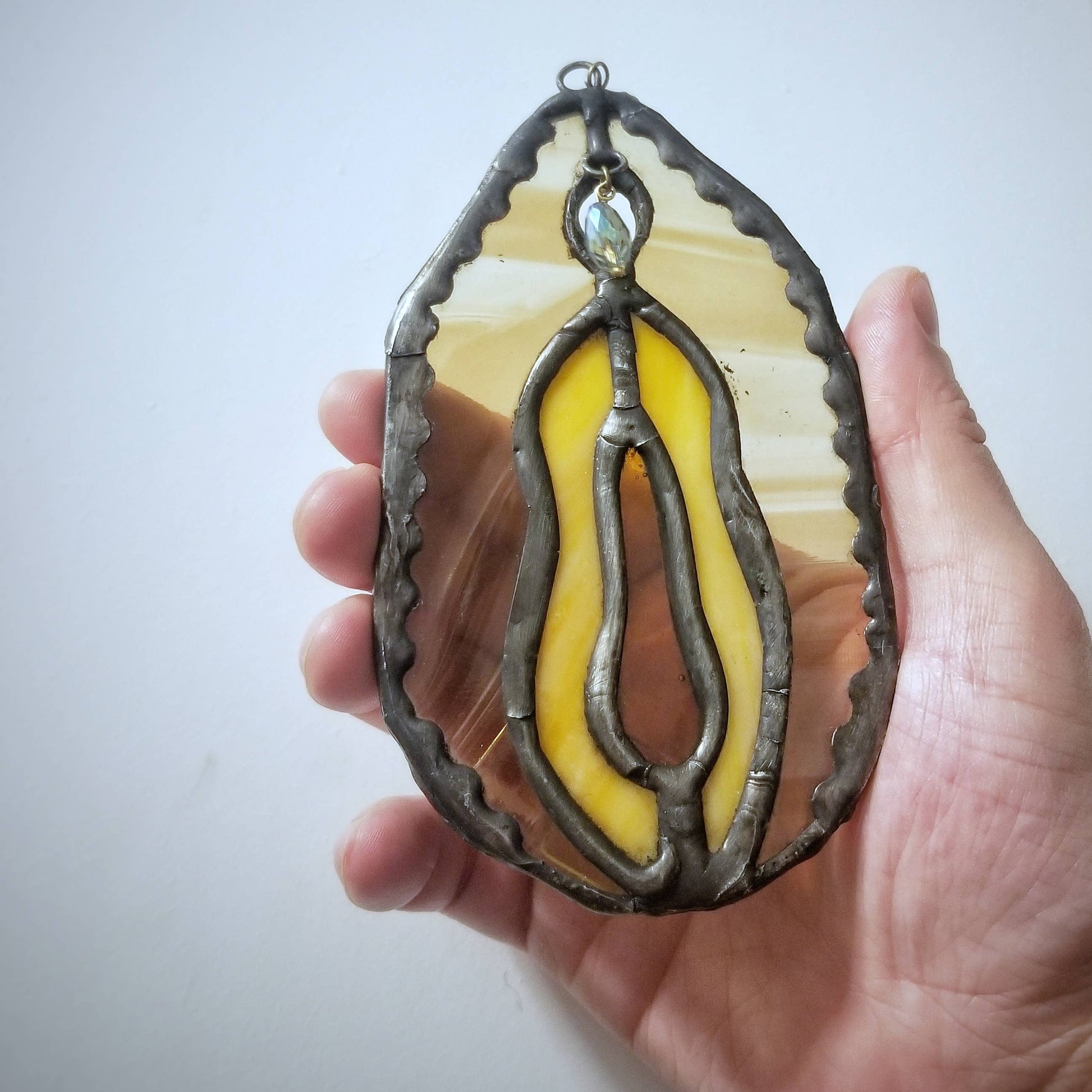 Stained Glass Suncatcher - Vagina - Sticky Honey - Mellow Monkey