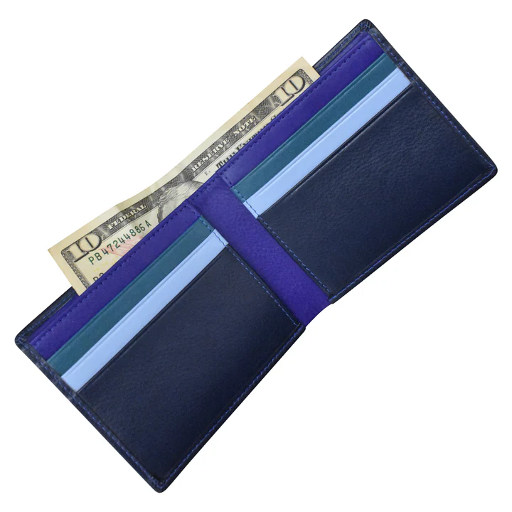 Denim Multi - Men's Multicolor Bifold Wallet - Mellow Monkey
