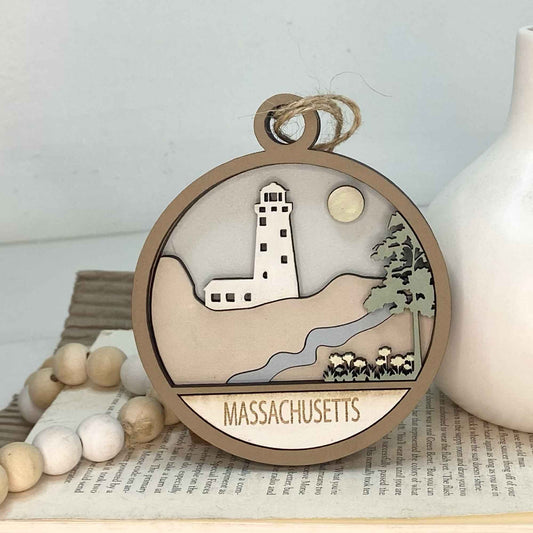 Massachusetts State Ornament - 4-5/8-in