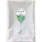 Sea Glass Beach & Wine Glass Flour Sack Towel - Mellow Monkey