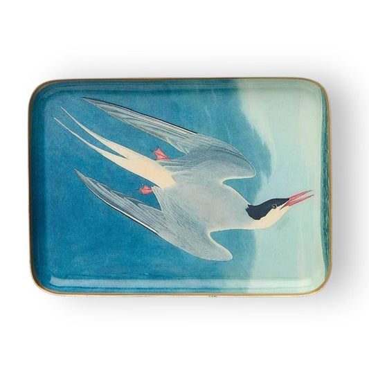 Sea Bird Metal Tidbit Tray - Trinket Tray