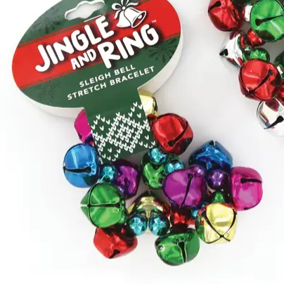 Jingle Bell & Bead Stretch Bracelet Set