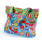 Junk Food Tote Bag - Zippered Pocket - Washable - Mellow Monkey