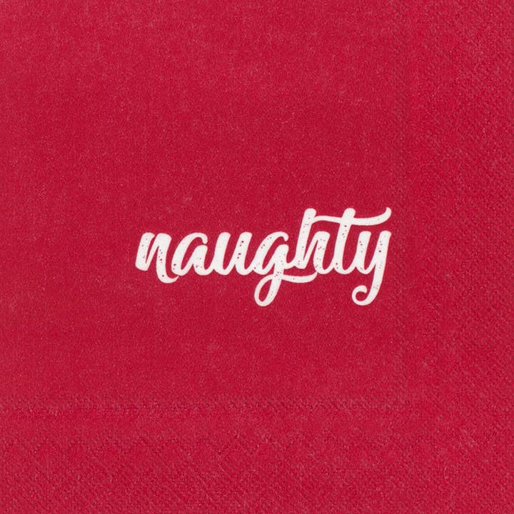 Naughty & Nice Paper Cocktail Napkins - 20 Count - Mellow Monkey