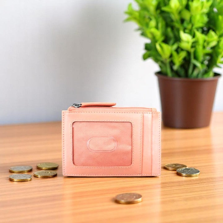 Peach - Zip I.D. Card Case - Mellow Monkey