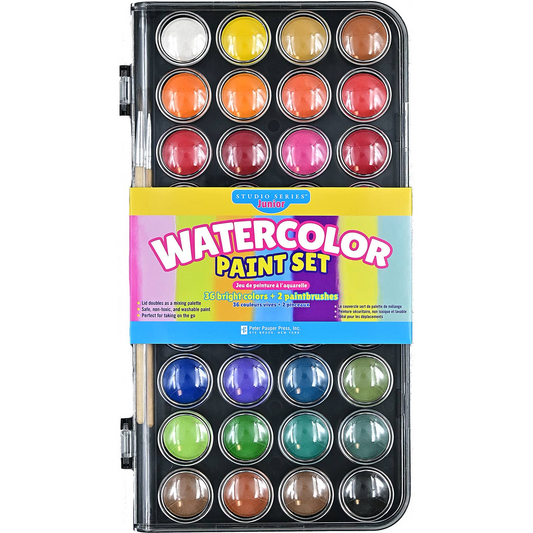 Studio Series Watercolor Paint Set with 36 Colors - Mellow Monkey