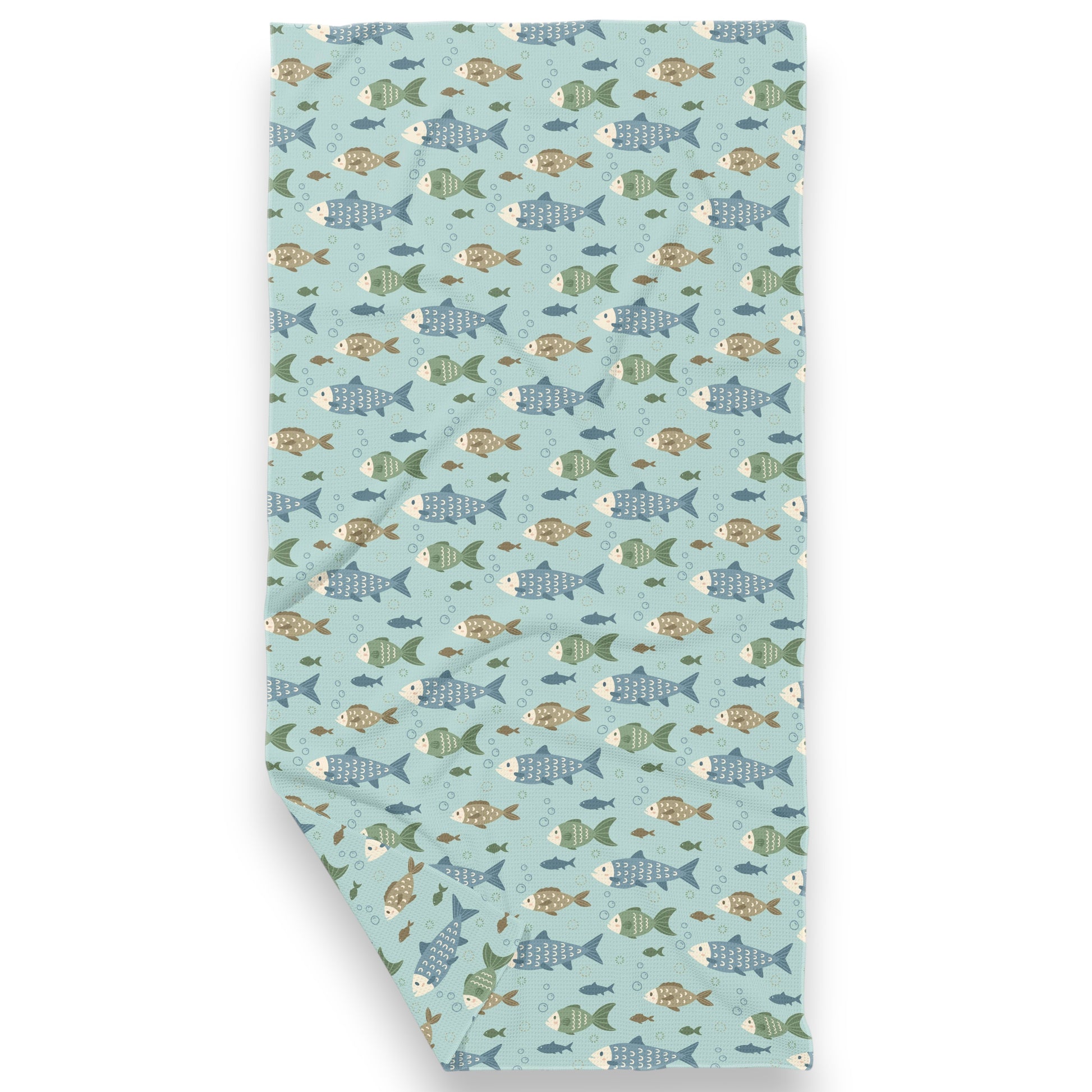 Cute Fish - Double Sided Waffle Dish Towel - Mellow Monkey