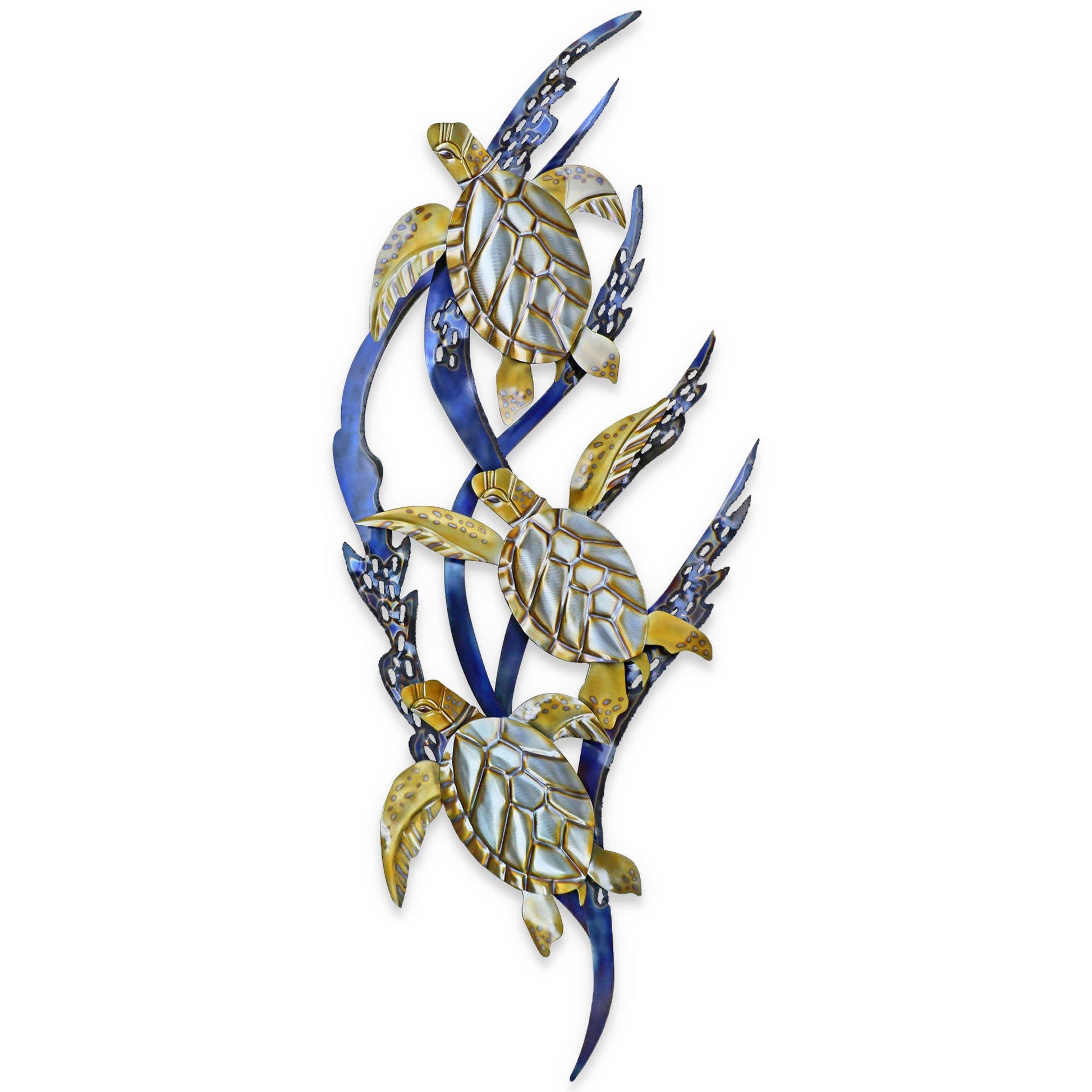 Sea Turtles in Kelp - Metal Wall Art - 62-in - Mellow Monkey