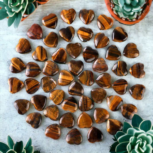 Tiger's Eye Crystal Mini Heart - 1/2-in - Mellow Monkey