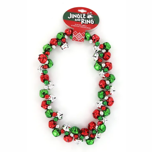 Jingle & Ring Sleigh Bell Stretch Necklace - Mellow Monkey
