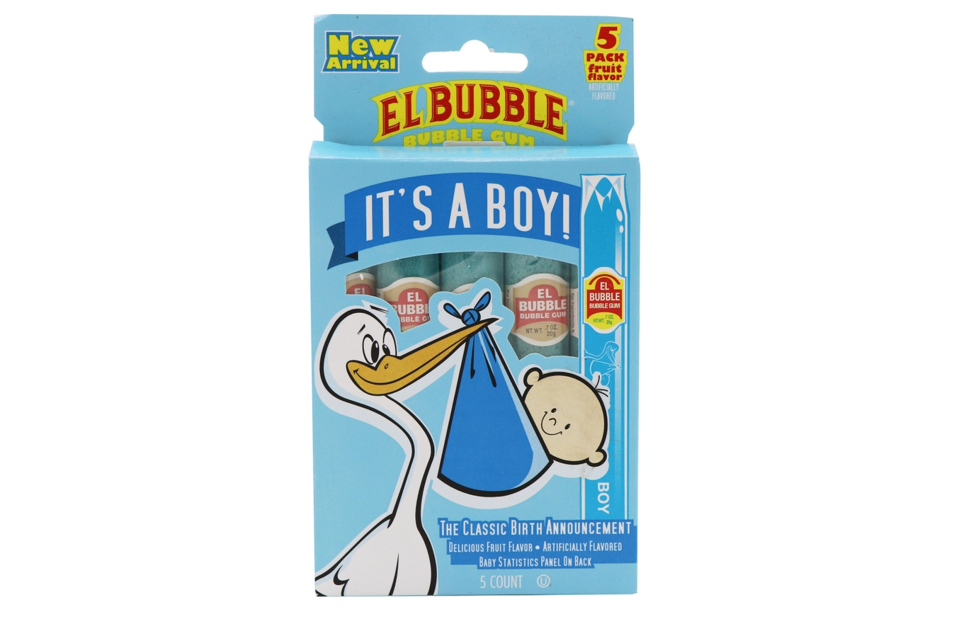 It's A Boy - El Bubble Bubble Gum Cigars - Pack of 5 - Mellow Monkey