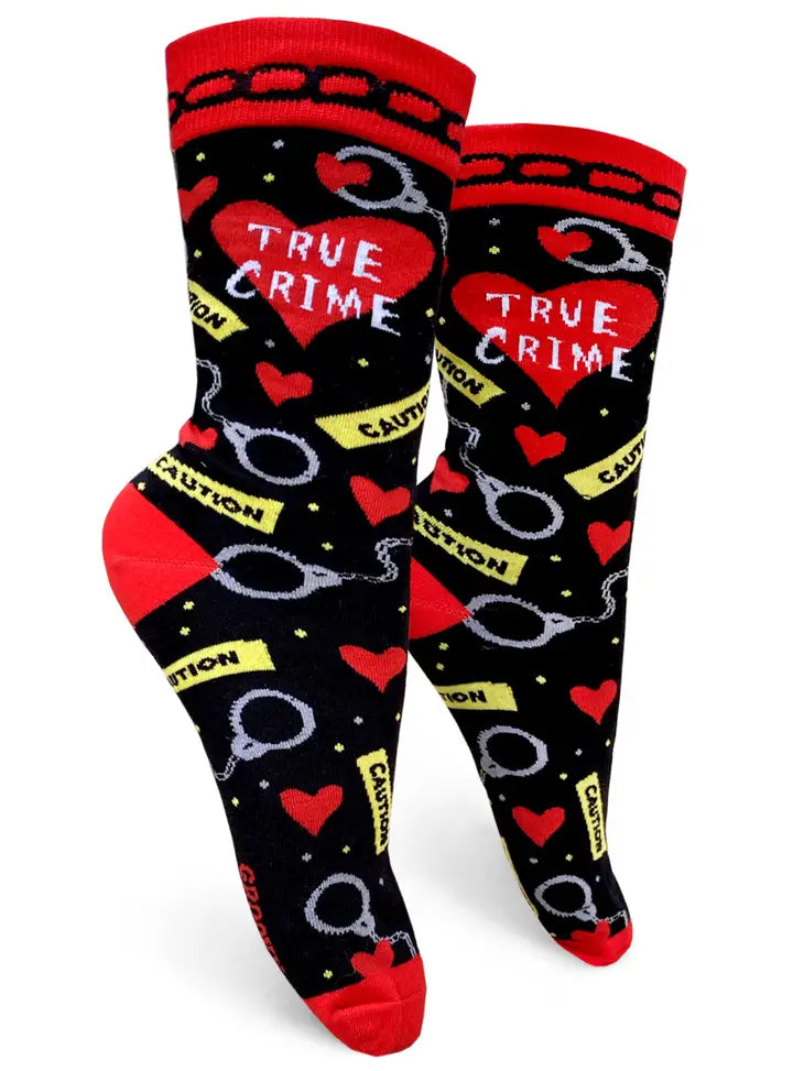 True Crime - Women's Crew Socks - Mellow Monkey