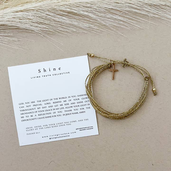 Shine - Adjustable Prayer Bracelet - Mellow Monkey