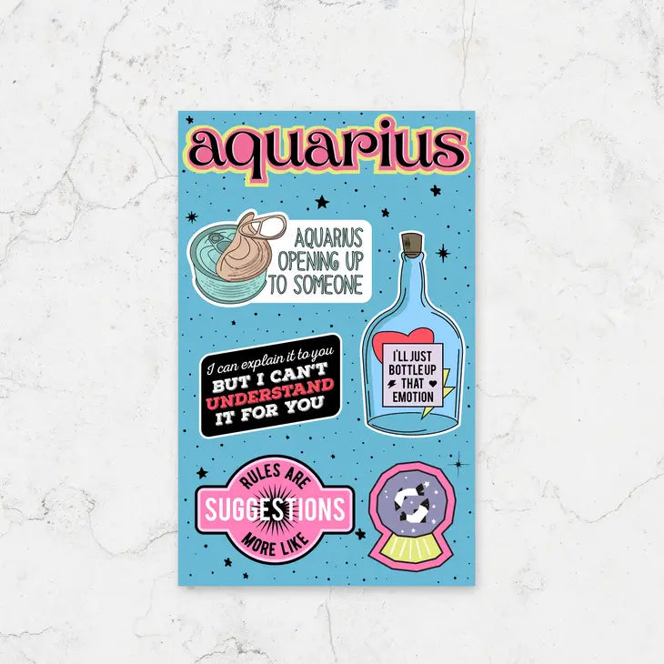 Aquarius Sticker Sheet - Mellow Monkey