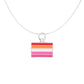 Rectangle Sunset Lesbian Flag Necklace - Mellow Monkey
