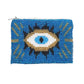 Beaded Evil Eye Seed Bead Coin Purse Pouch - 4-in