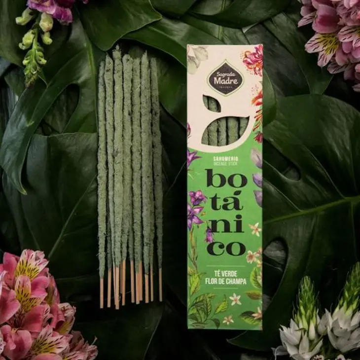Green Tea and Champa - Botanical Line Incense Pack - Mellow Monkey