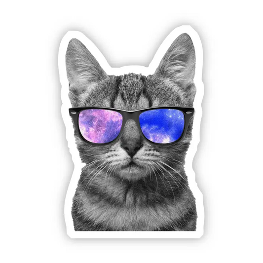 Cat Sunglasses - Vinyl Decal Sticker - Mellow Monkey