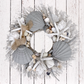 Shiplap Coastal Shell Wreath - 18-in - Mellow Monkey