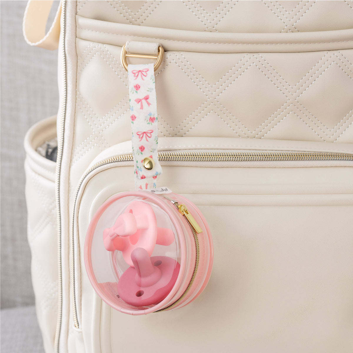 Itzy Paci Case™ - Ribbons & Roses Pacifier Holder - Mellow Monkey