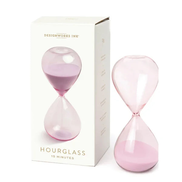Lilac Ombre Tinted 15 Minute Hourglass Timer - 6-1/2-in - Mellow Monkey