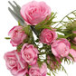 Light Fuchsia Rosebud Pre-Tied Bouquet Faux Flowers - 10" - Mellow Monkey