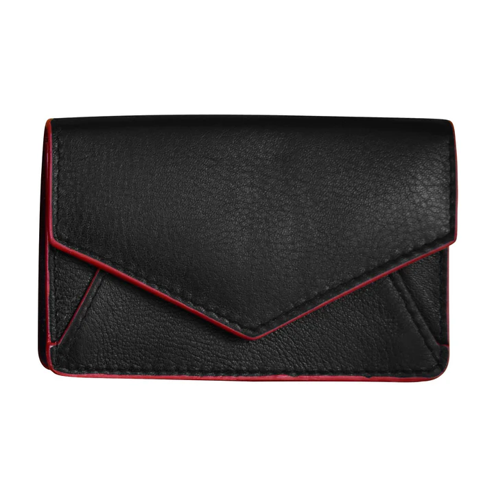 Black and Red -  Envelope Business Card Holder - Mellow Monkey