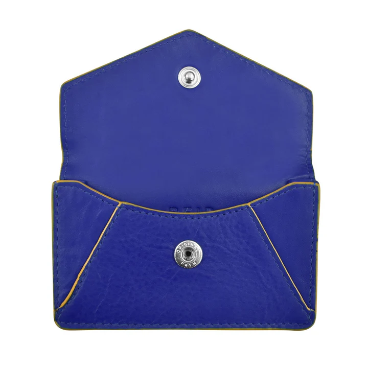 Cobalt and Yellow -  Envelope Business Card Holder - Mellow Monkey