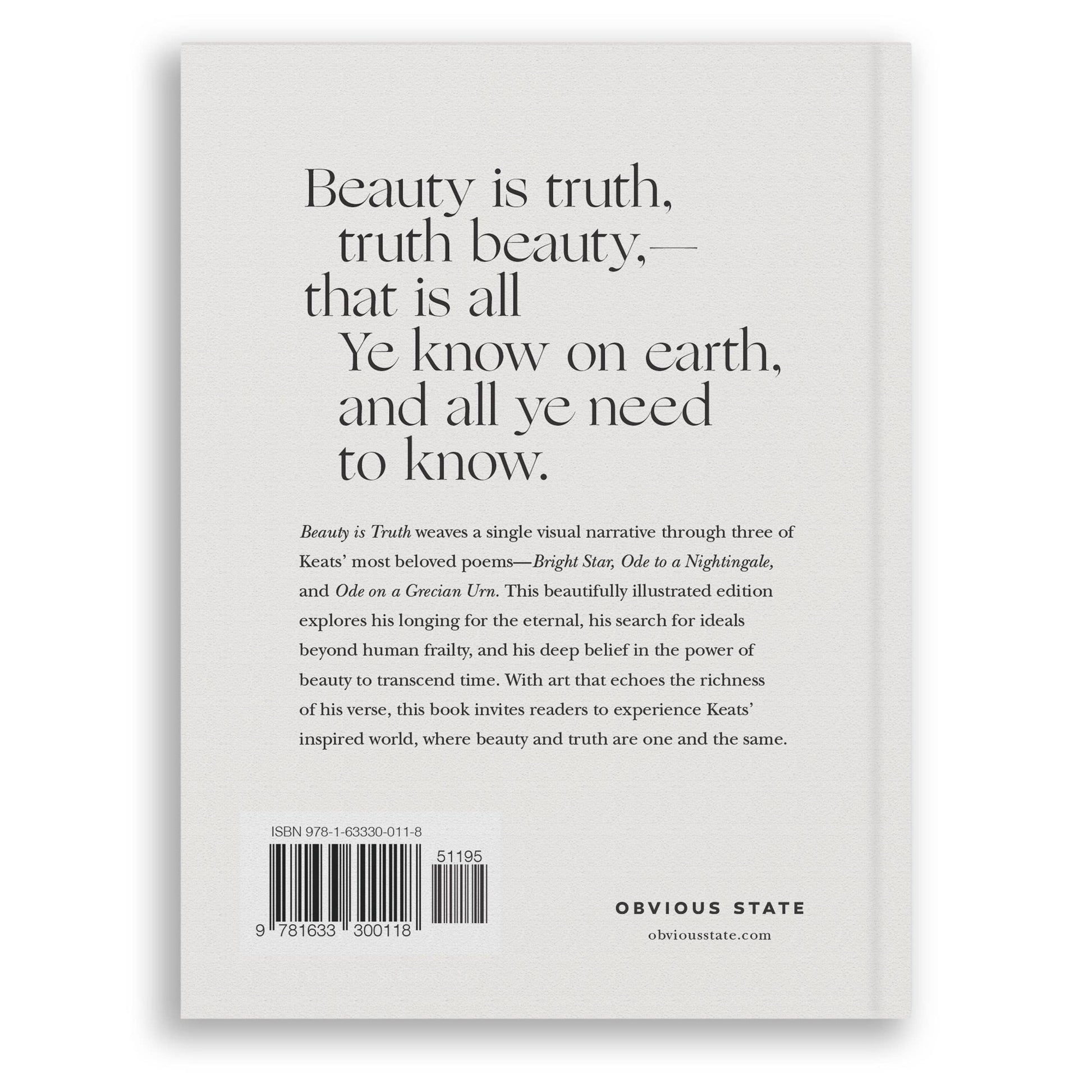 Beauty is Truth - John Keats, Illustrated Mini Book - Mellow Monkey