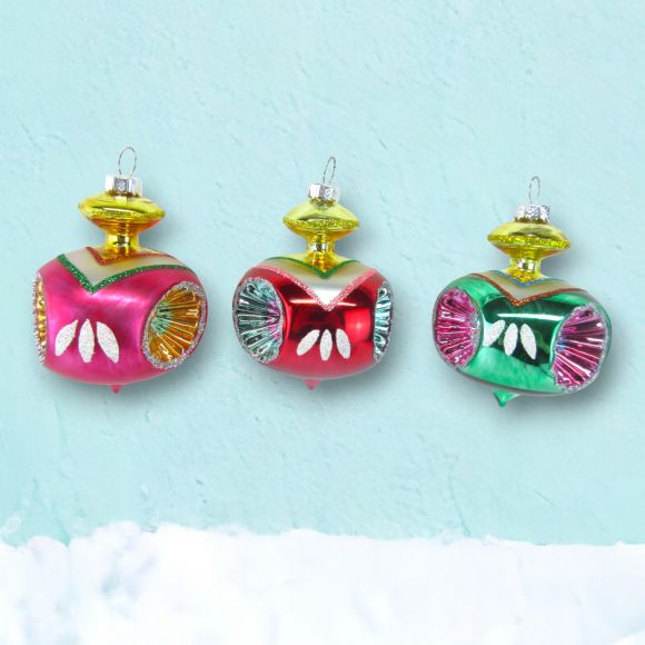 Vintage Spin Top Ornament - December Diamonds Holiday Ornament - Mellow Monkey