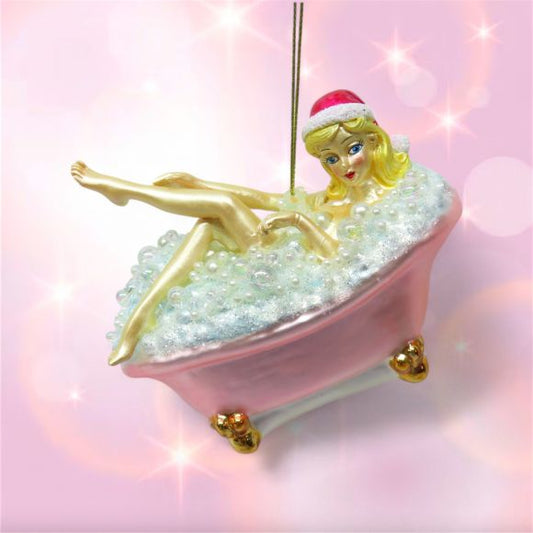 Girl In Bubble Bath- December Diamonds Holiday Ornament - Mellow Monkey