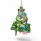 Sitting Frog Couple - December Diamonds Holiday Ornament - Mellow Monkey