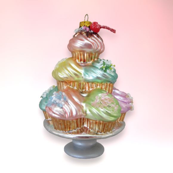 December Diamonds Tiered Cupcake Ornament