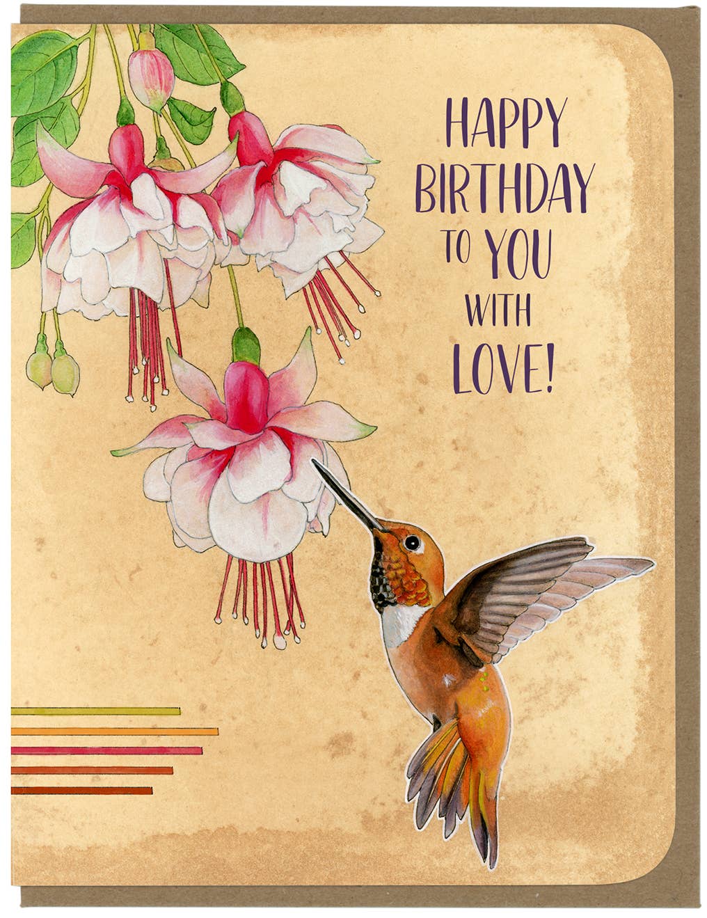 Rufous Hummingbird - Birthday Greeting Card - Mellow Monkey