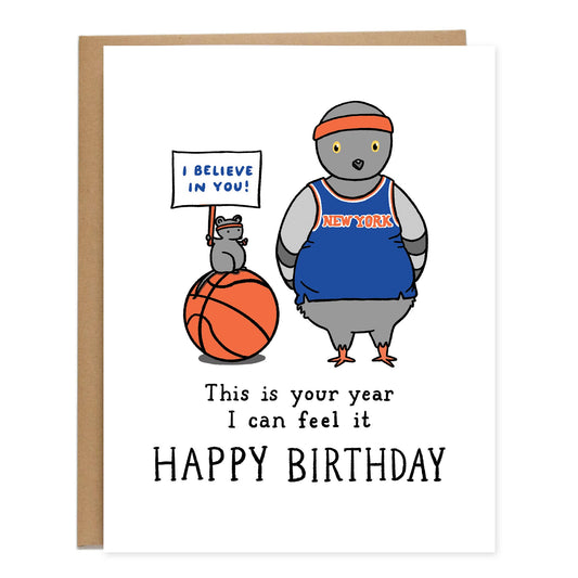 Your Year NYC Basketball Birthday Card