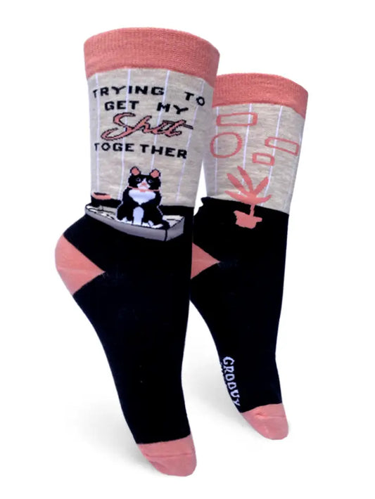 Trying To Get My Shit Together - Women's Crew Socks