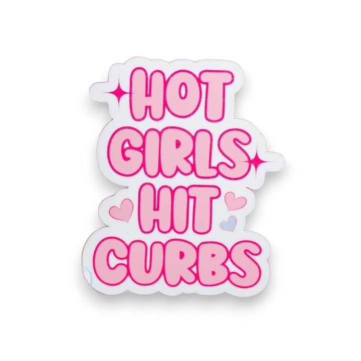 Hot Girls Hit Curbs Sticker - Mellow Monkey