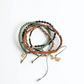 Bead and Woven Cord Stackable Bracelet Set - Mellow Monkey