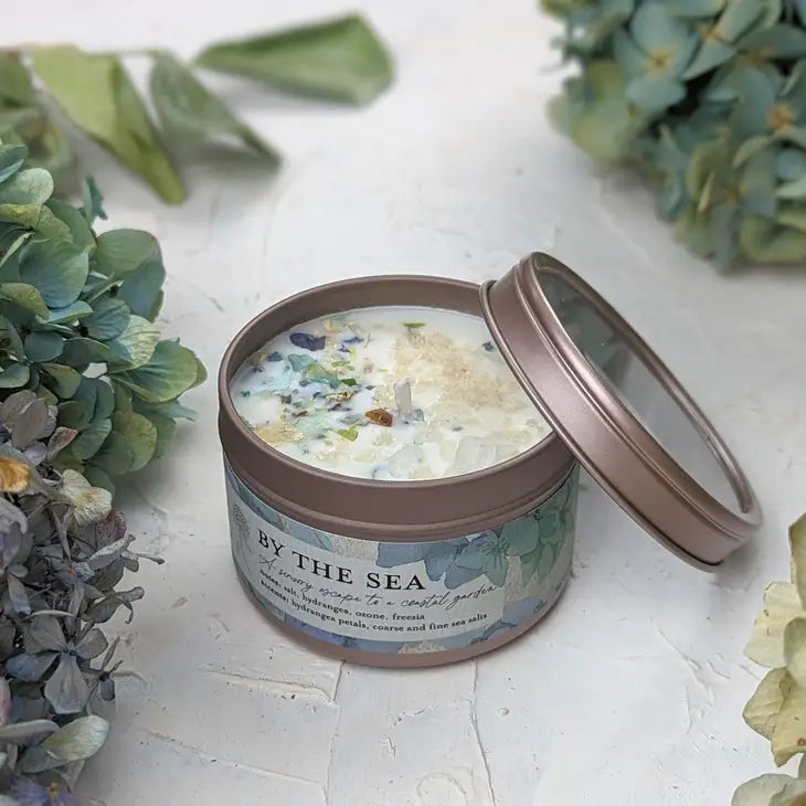 4oz By The Sea - Hydrangea And Sea Salt Candle 